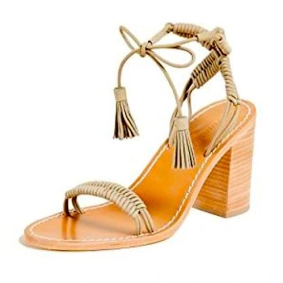 ZIMMERMANN Wrap Weave Leather Sandal Block Heel - Picture 4 of 16